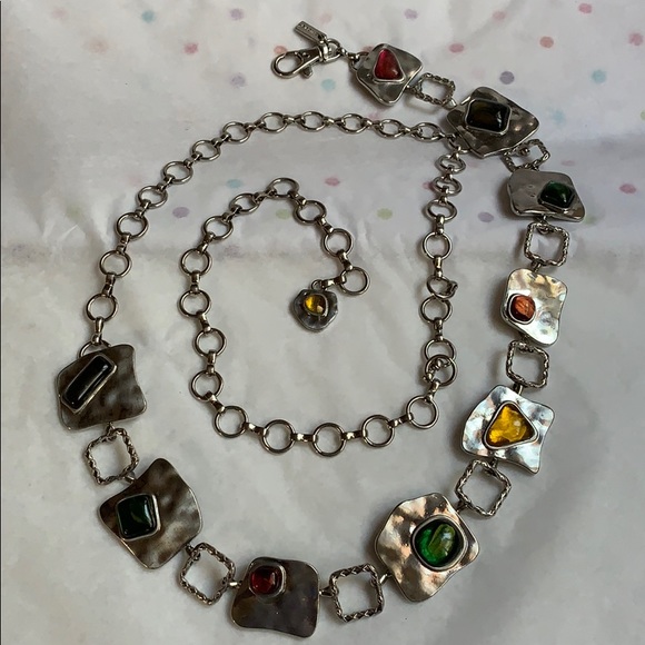 Chico's Accessories - Approx 50” Chico’s Women’s Silver Metal Belt Vtg